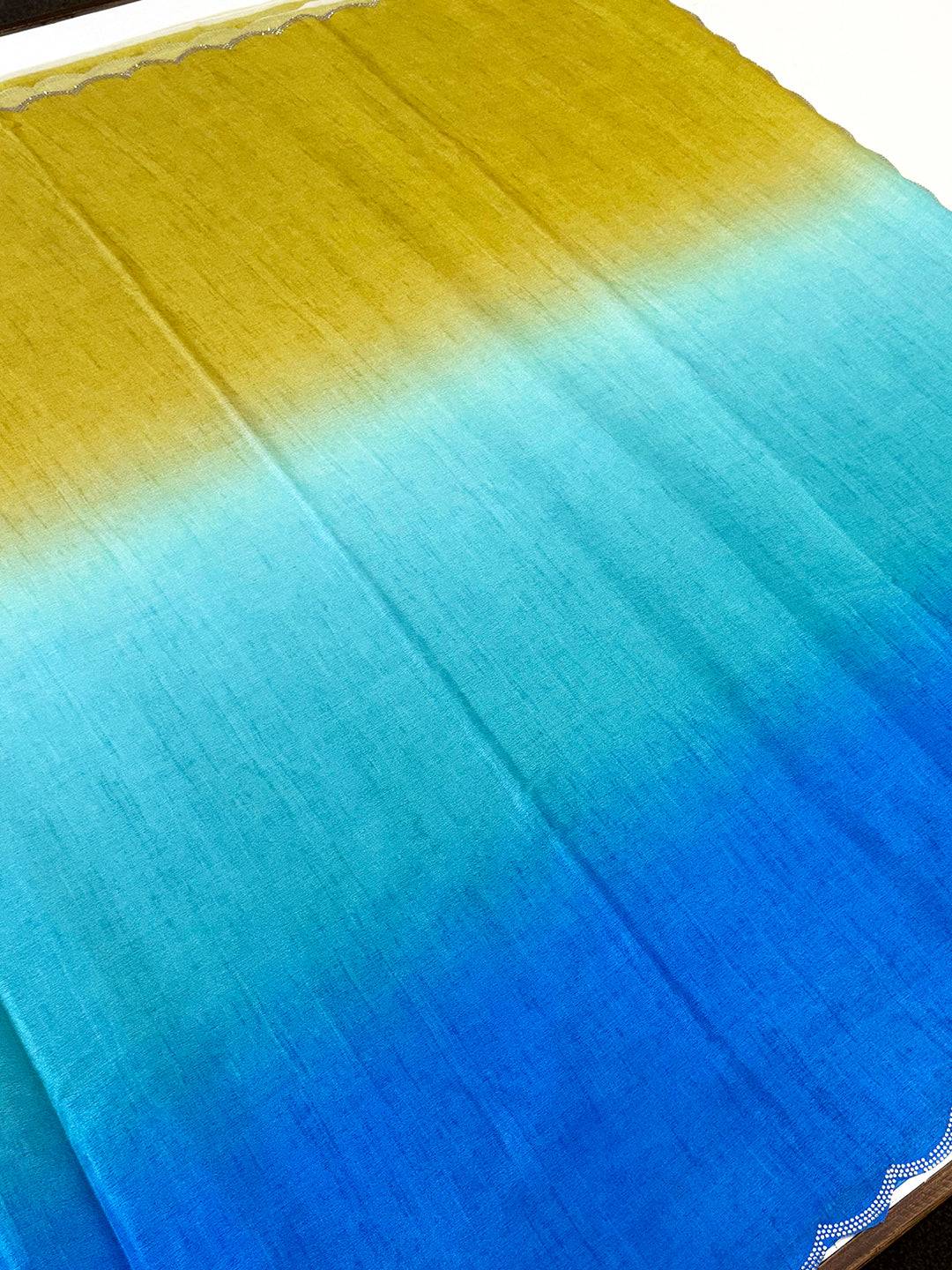 Radiant Ombre Chiffon Swarovski Saree