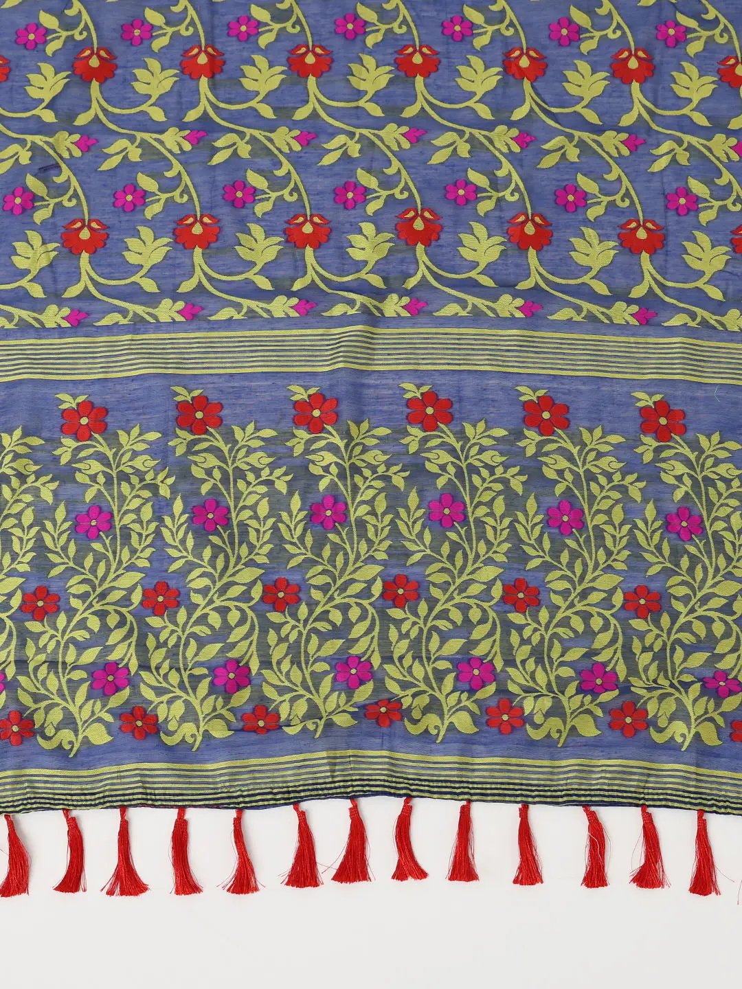 Dhakai Jamdani Cotton Silk Saree