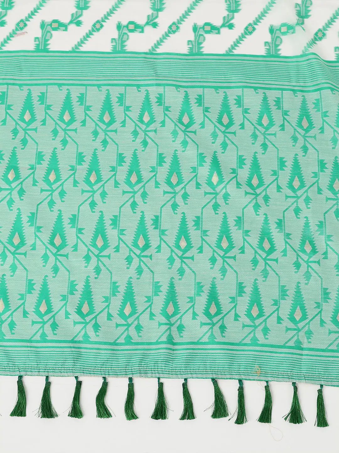 Dhakai Jamdani Cotton Silk Saree