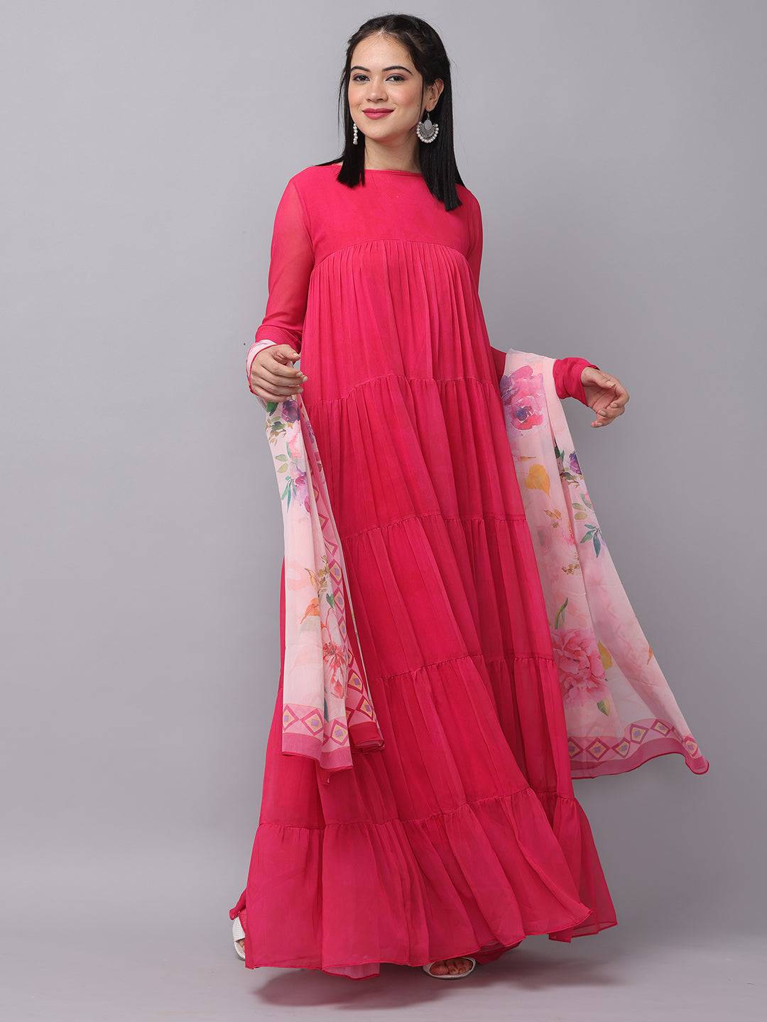 Elegant Majestic Rani Colored Long Dress display