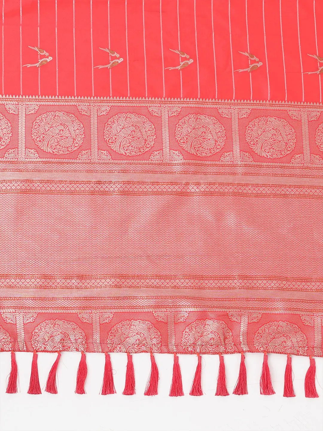 Pure Banarasi Katan Silk Kanchi Zari Weaving Saree