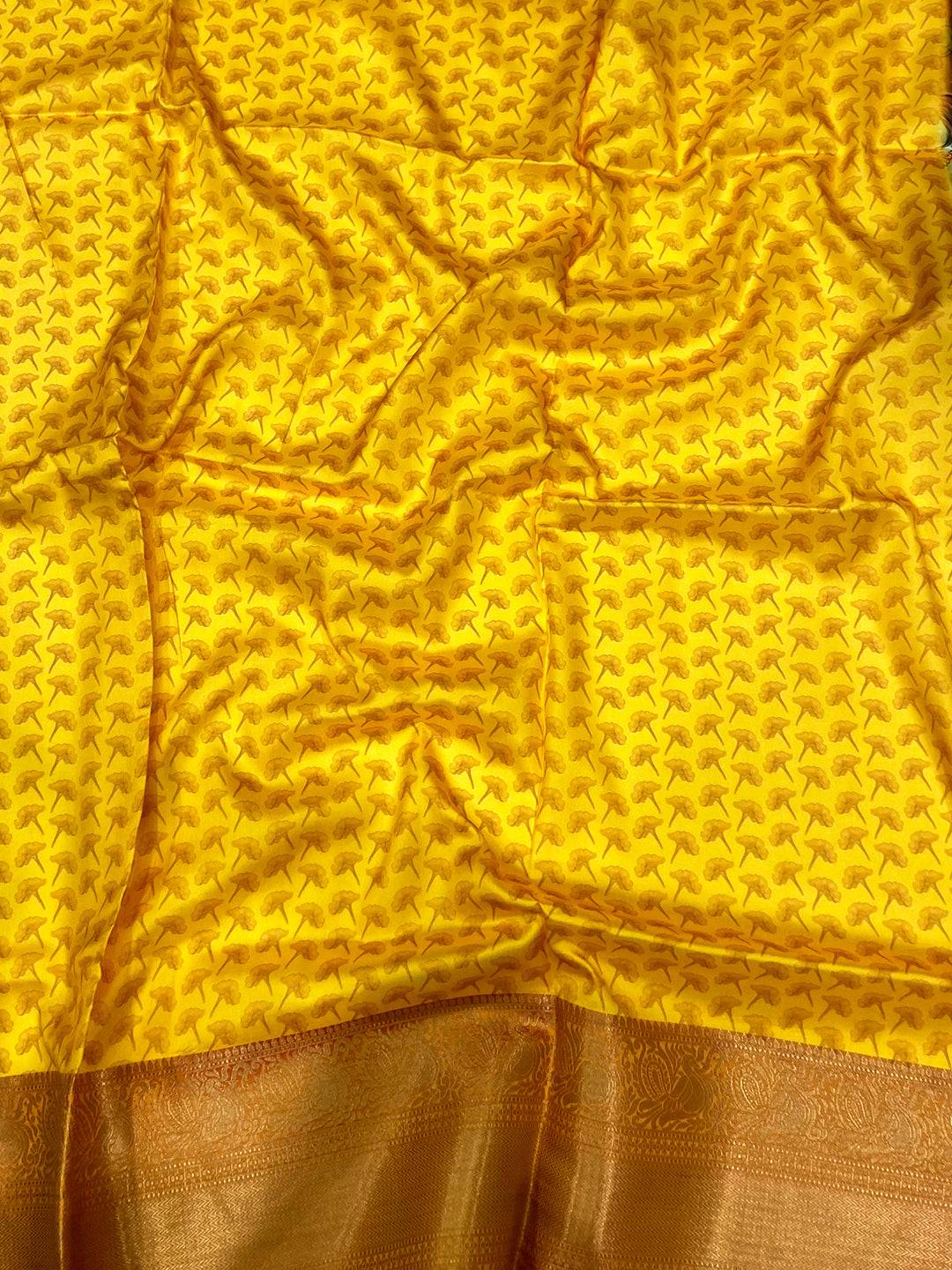 Radinat Banarasi Silk Kalamkari Pattern Saree