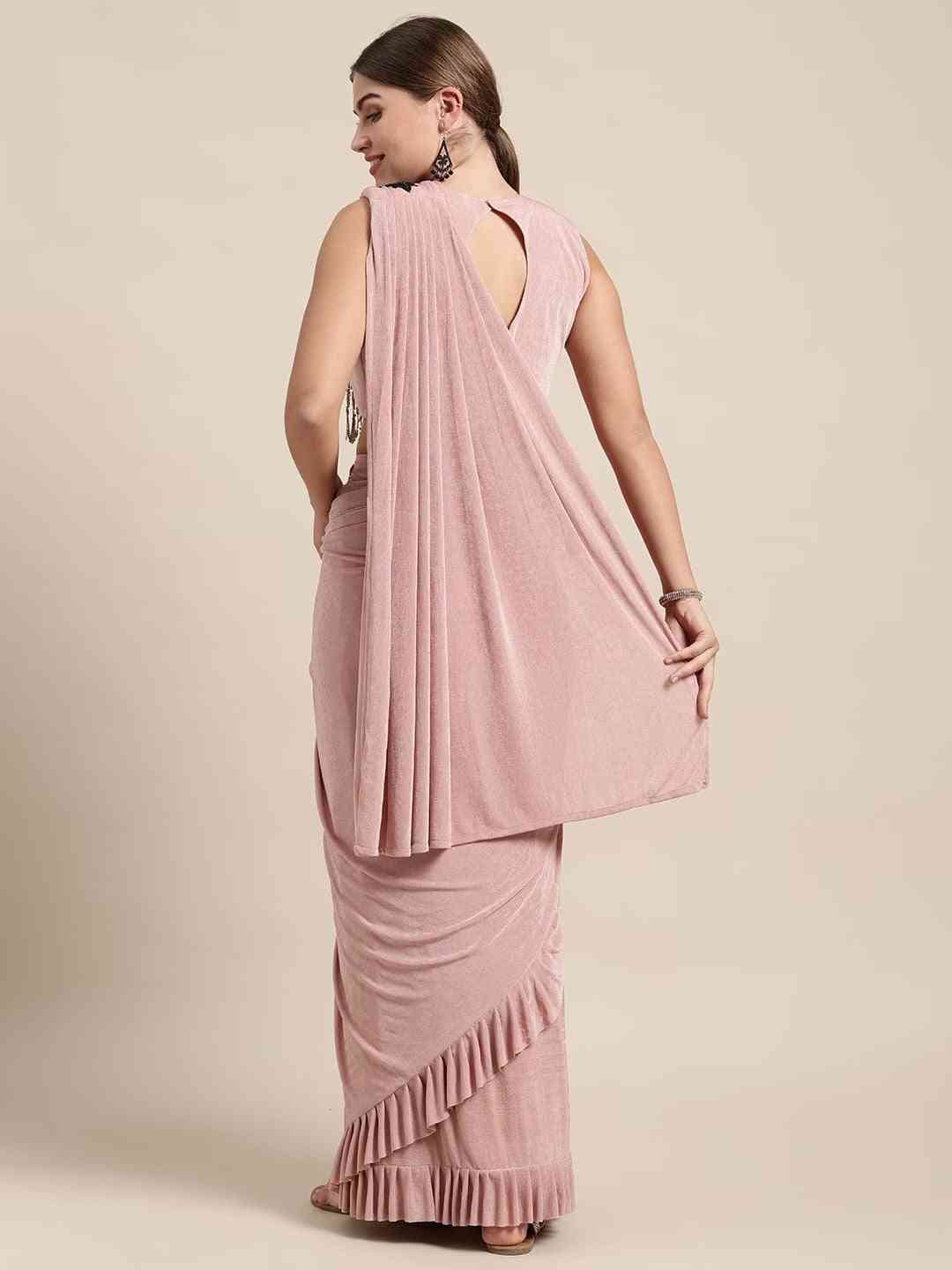 Stylish Muvel Colour Solid Print Party Wear Saree