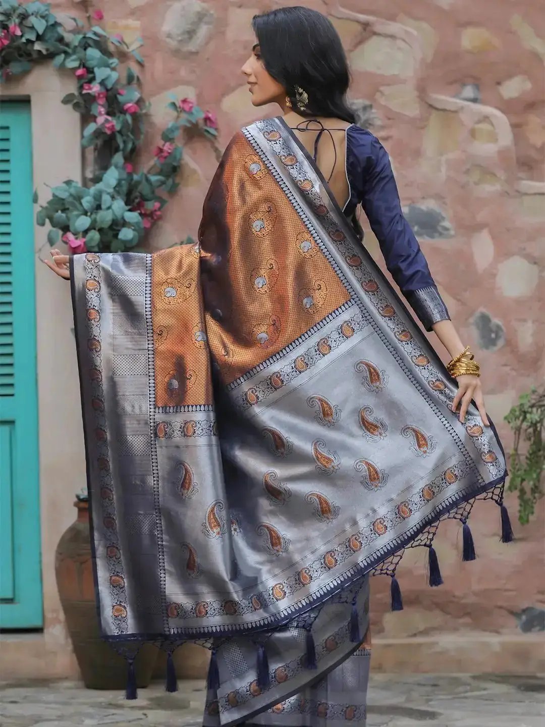 Kanjivaram Silk Saree with Zari Work