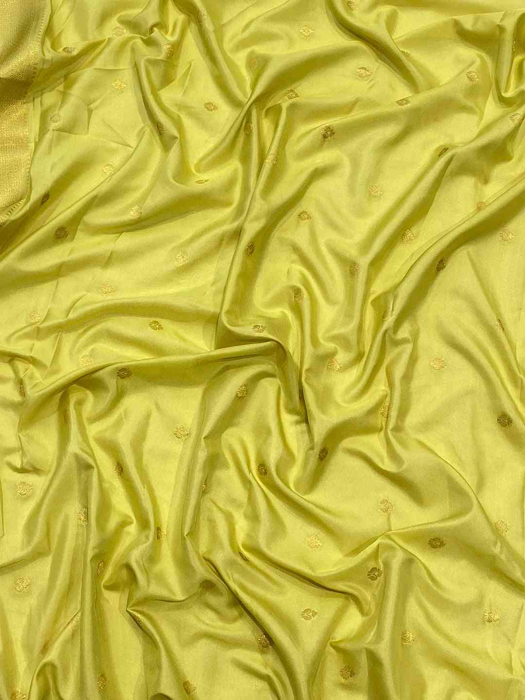 Close-up of soft silk fabric with delicate patterns