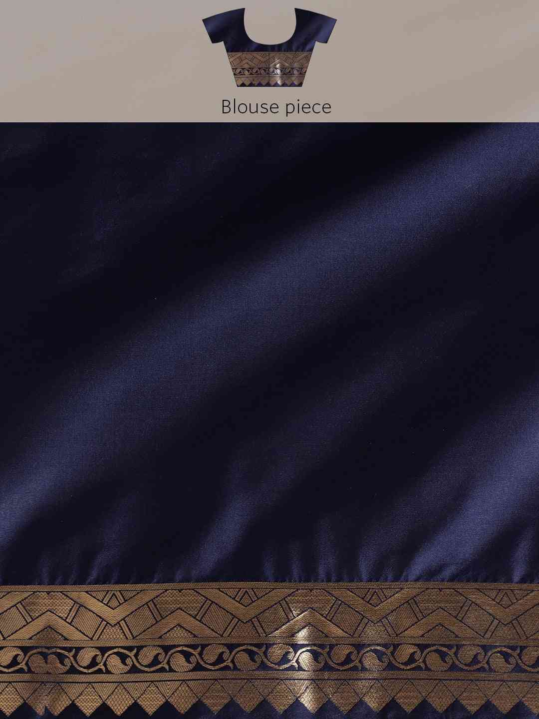 Trendy Dark Blue Banarasi Saree