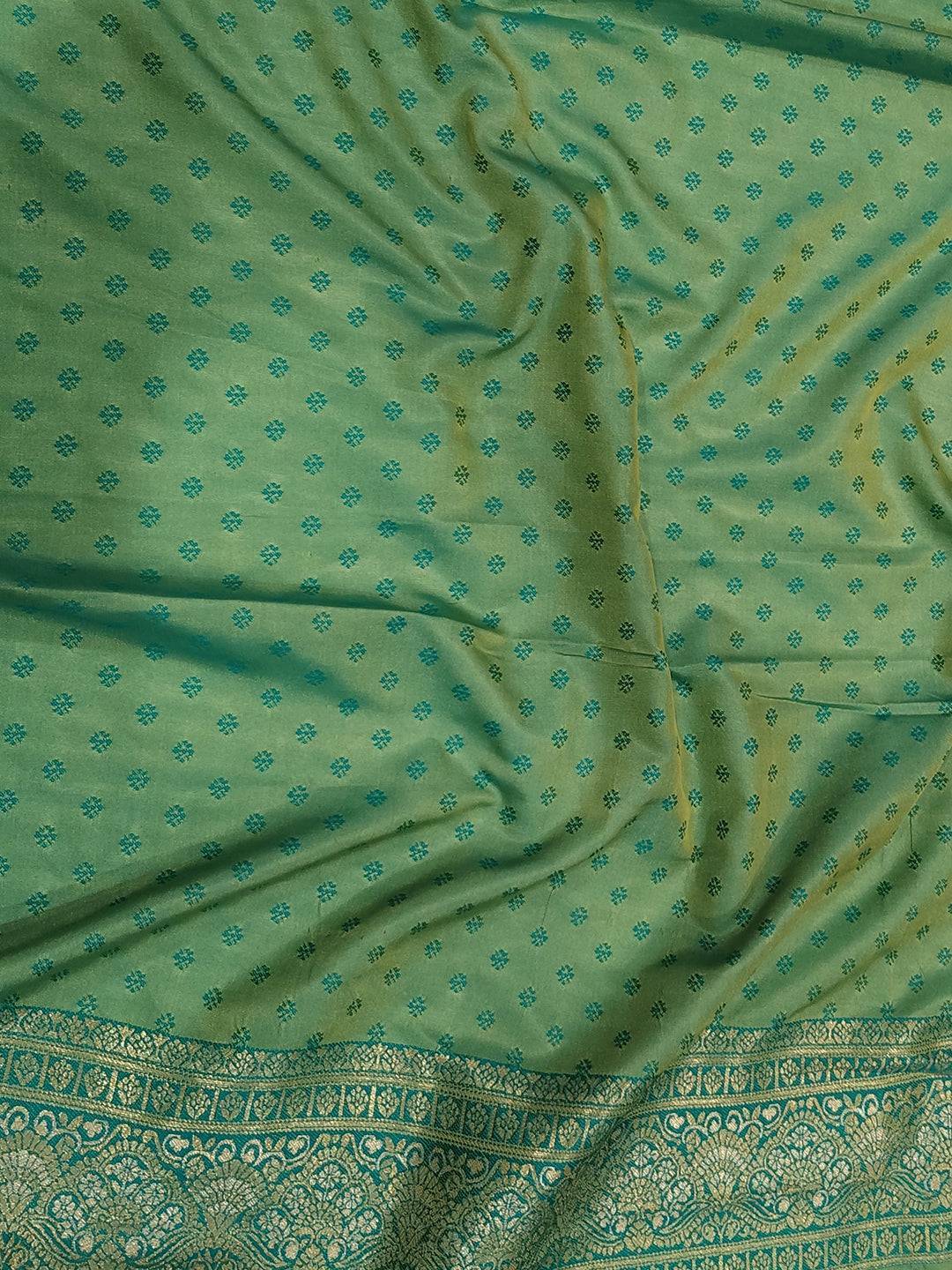 Majesty Warli Gold Zari Dharamavaram Silk Saree