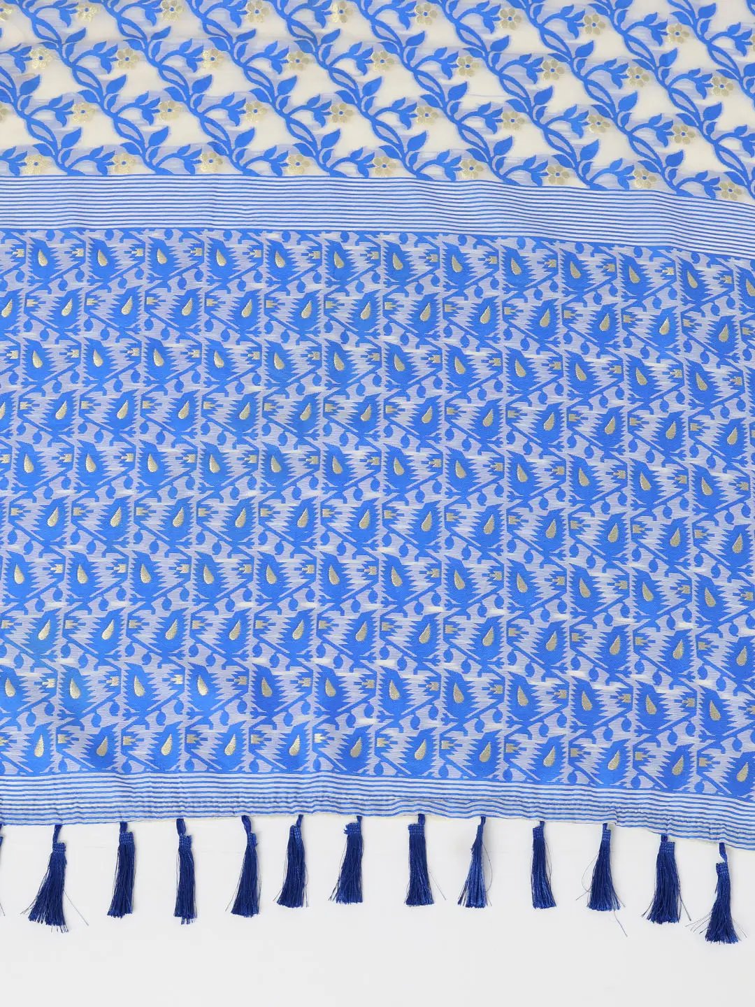 Dhakai Jamdani Cotton Silk Saree