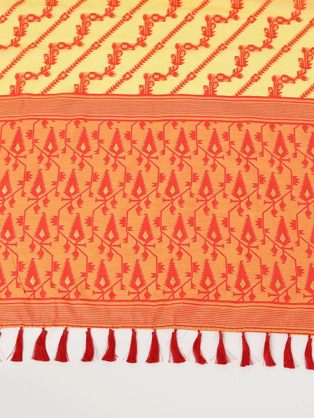 Dhakai Jamdani Cotton Silk Saree