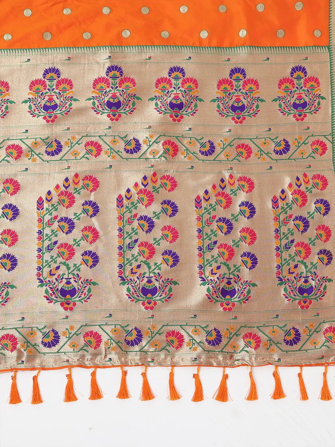 Yevla Paithani Minakari Silk Saree