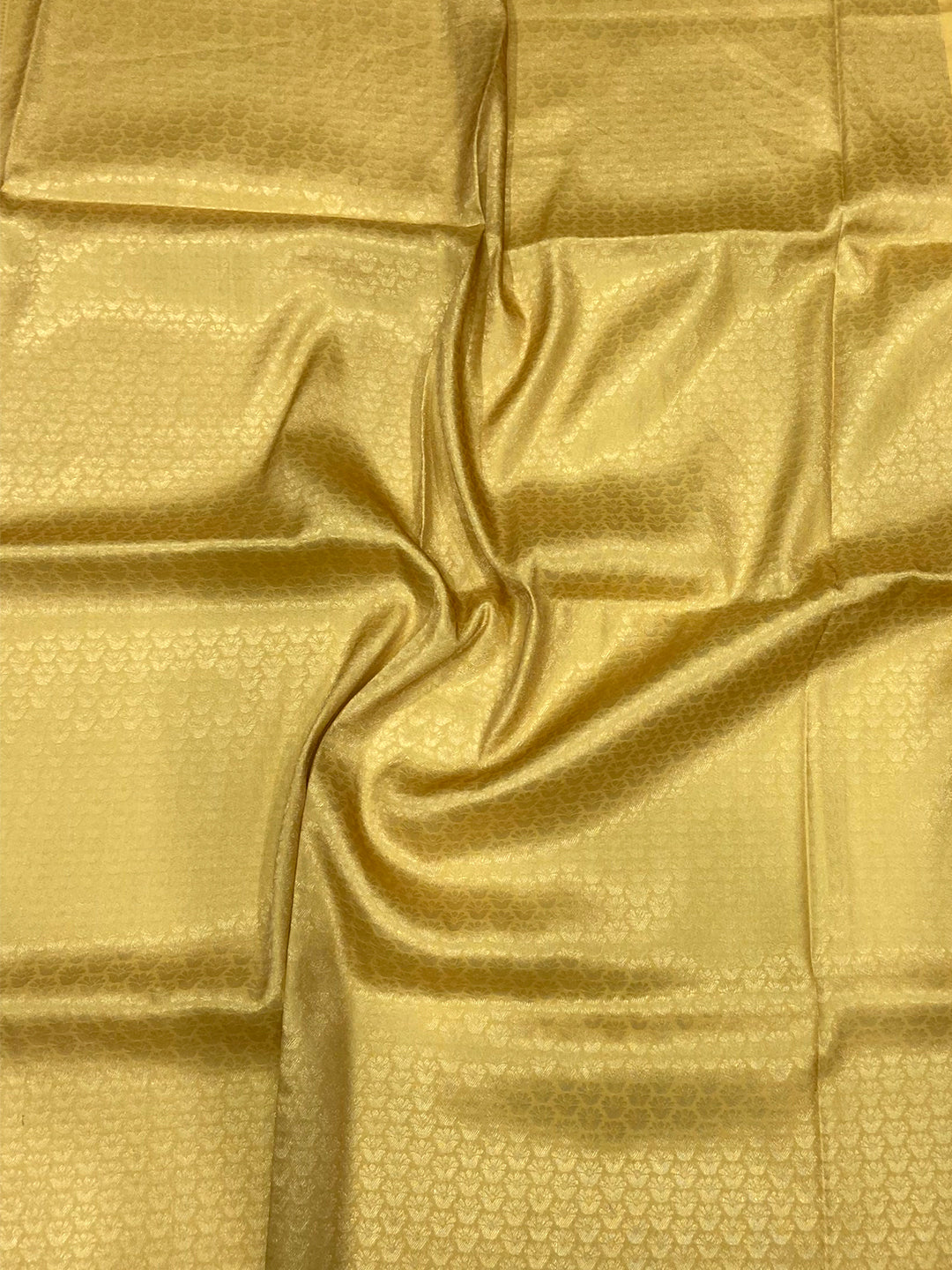 Mustard Kanjivaram Digital Silk Saree