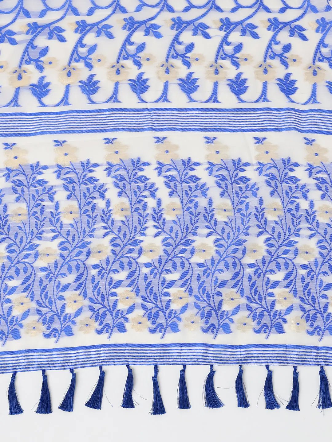 Dhakai Jamdani Cotton Silk Saree