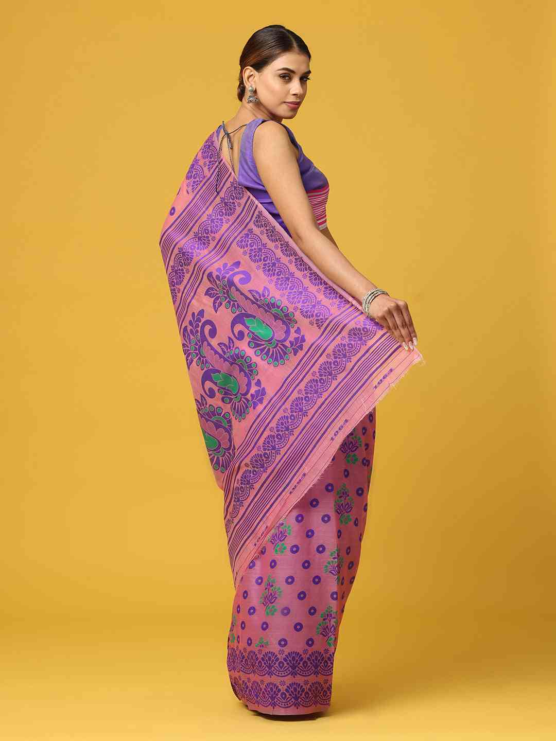 Dhakai Jamdani Light Weight Cotton Silk Saree