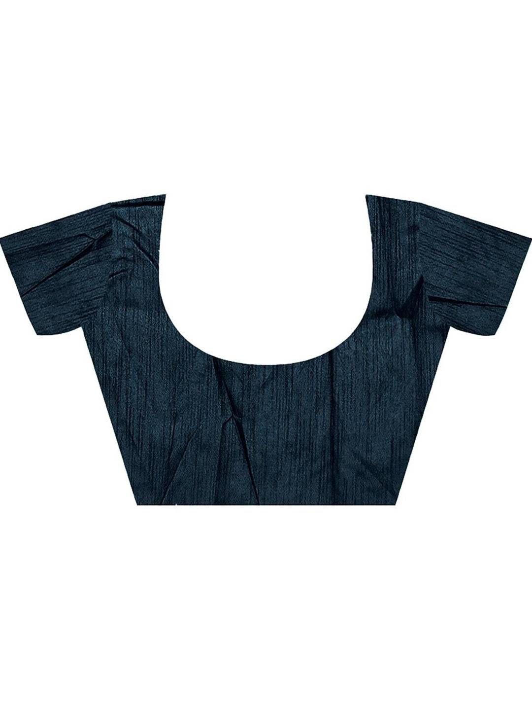 Black blouse for Banarasi silk saree