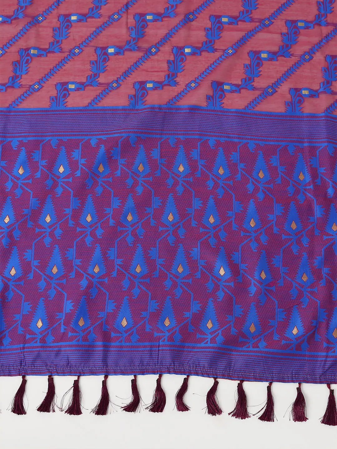 Dhakai Jamdani Cotton Silk Saree