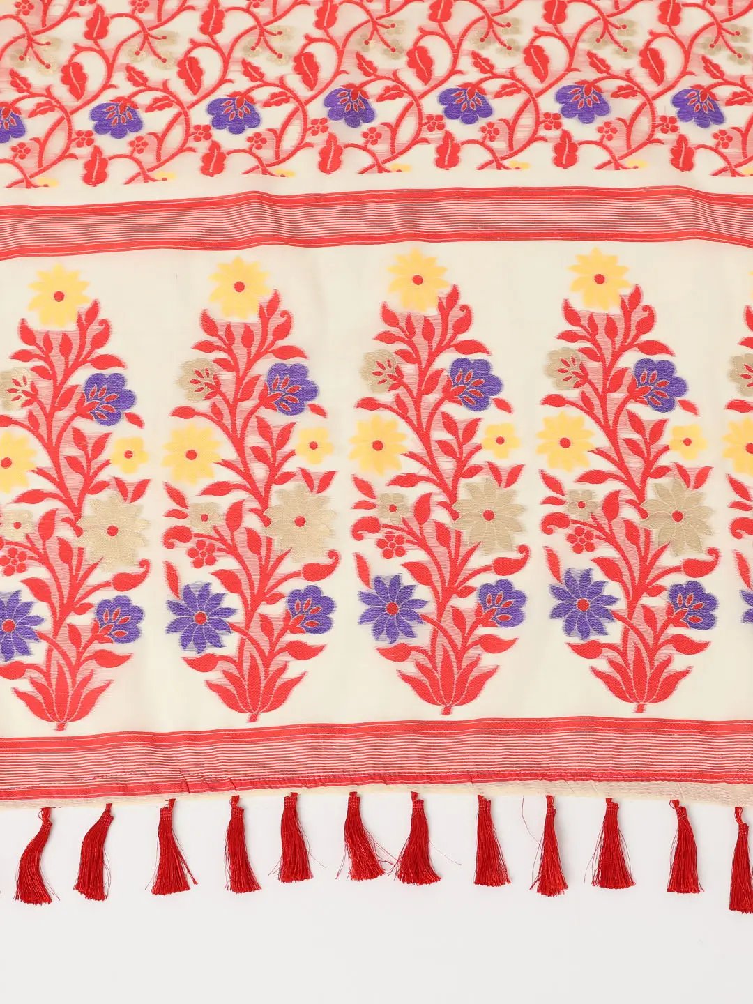 Dhakai Jamdani Cotton Silk Saree