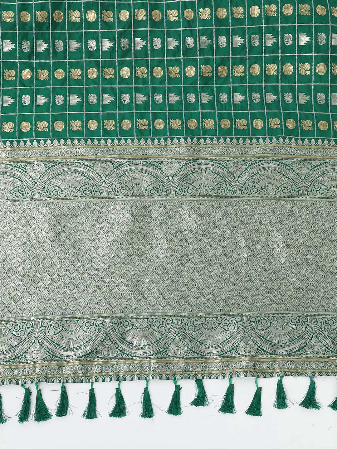 Pure Banarasi Katan Silk Kanchi Zari Weaving Saree