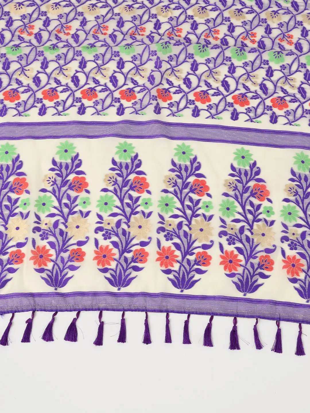 Dhakai Jamdani Cotton Silk Saree