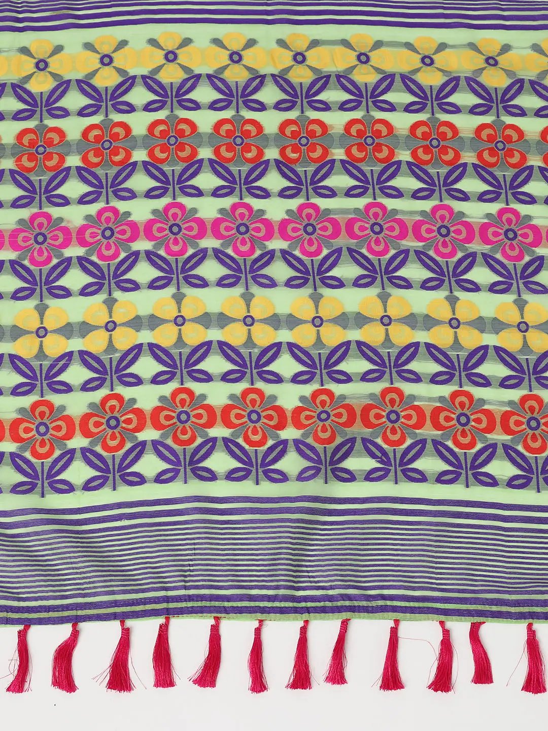 Dhakai Jamdani Cotton Silk Saree