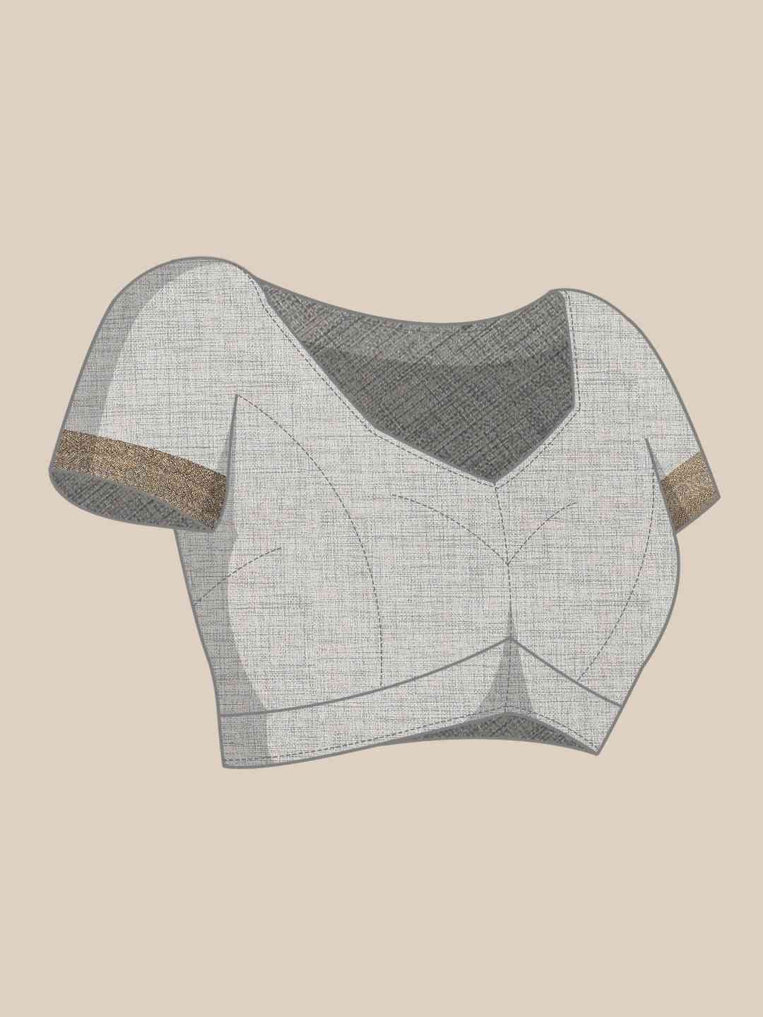 Exquisite Banarasi White Colour Floral Silk Saree