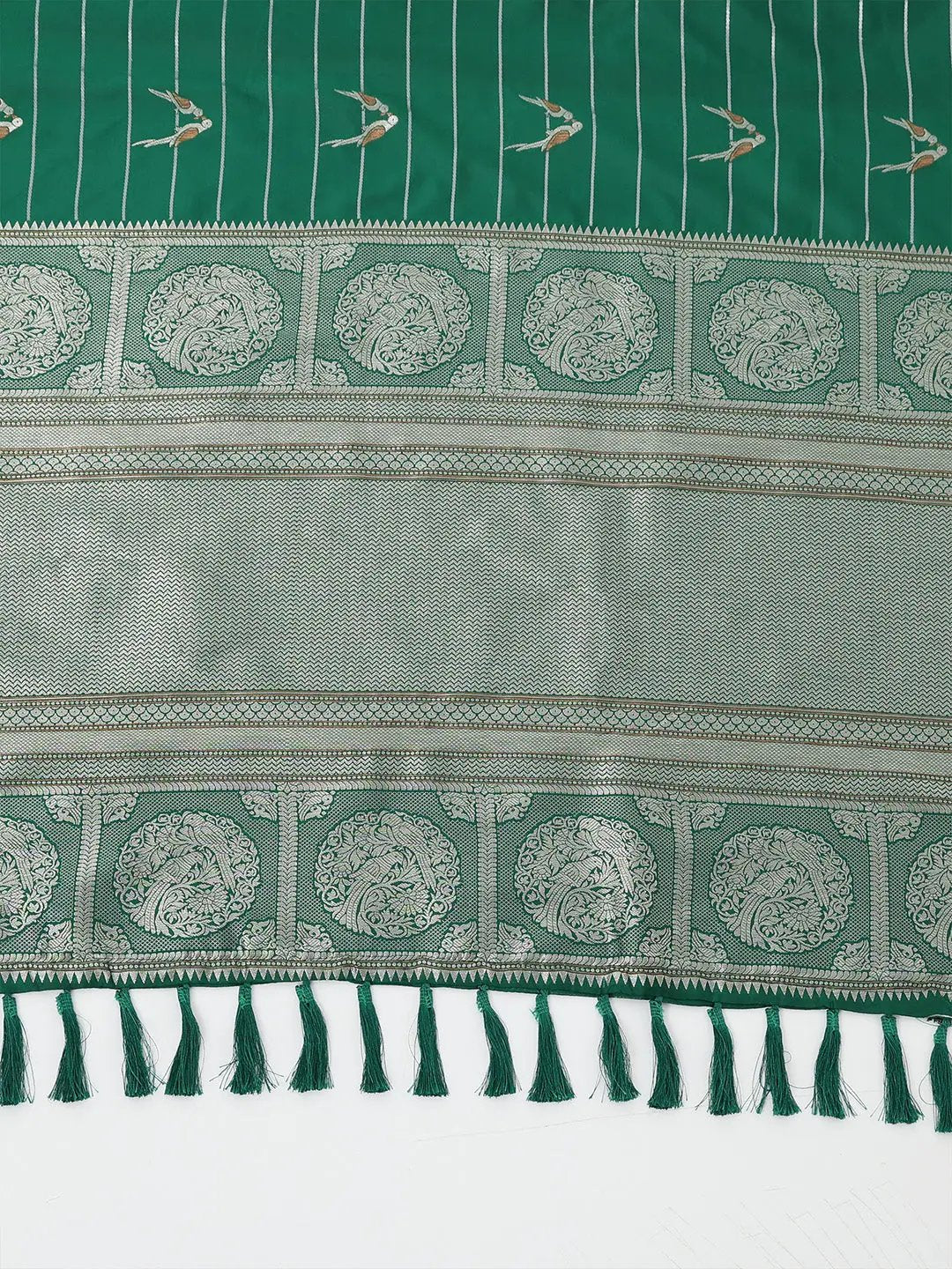 Pure Banarasi Katan Silk Kanchi Zari Weaving Saree