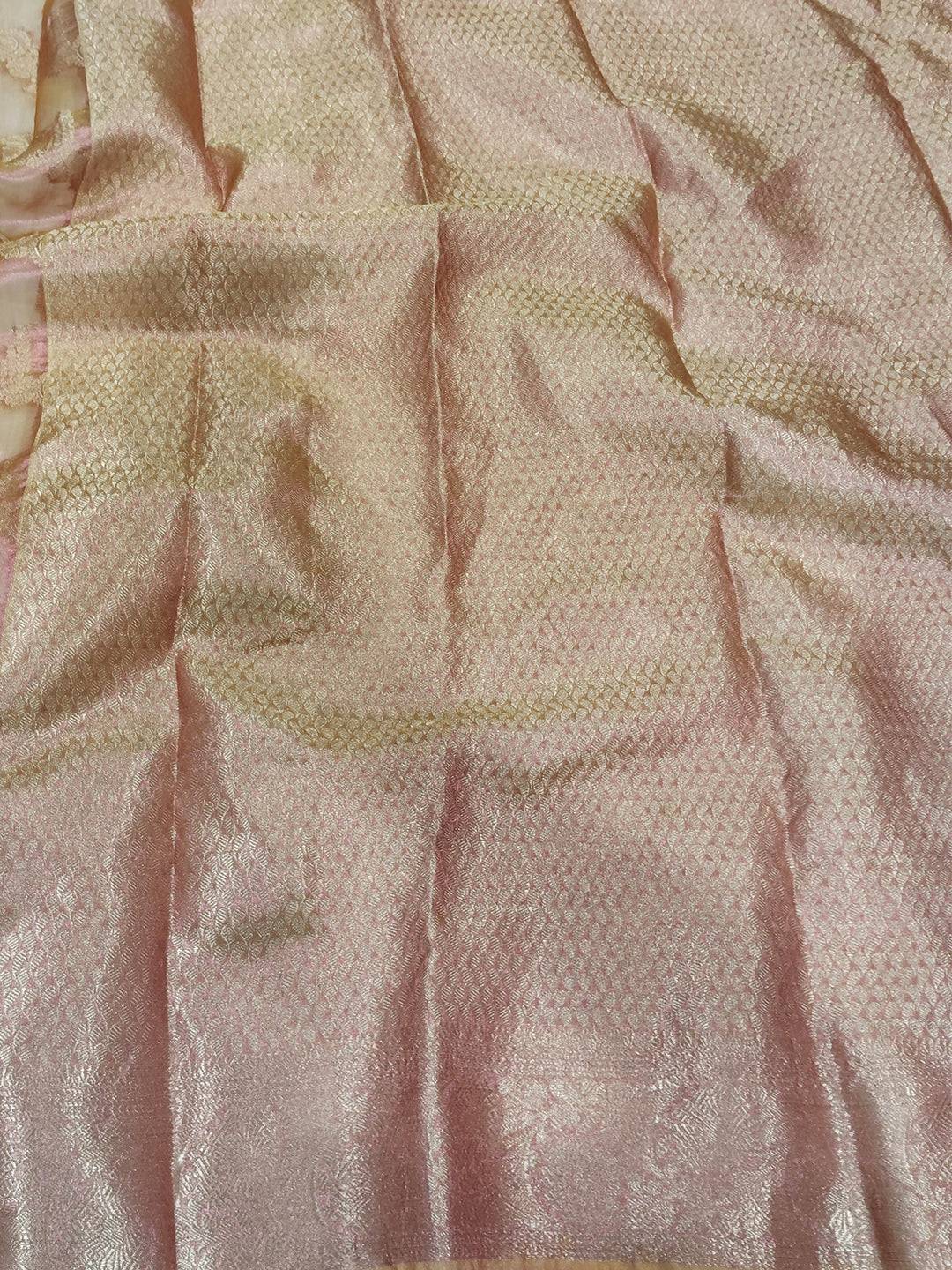 Rust Radiant Dual Tone Tissue Silk Saree