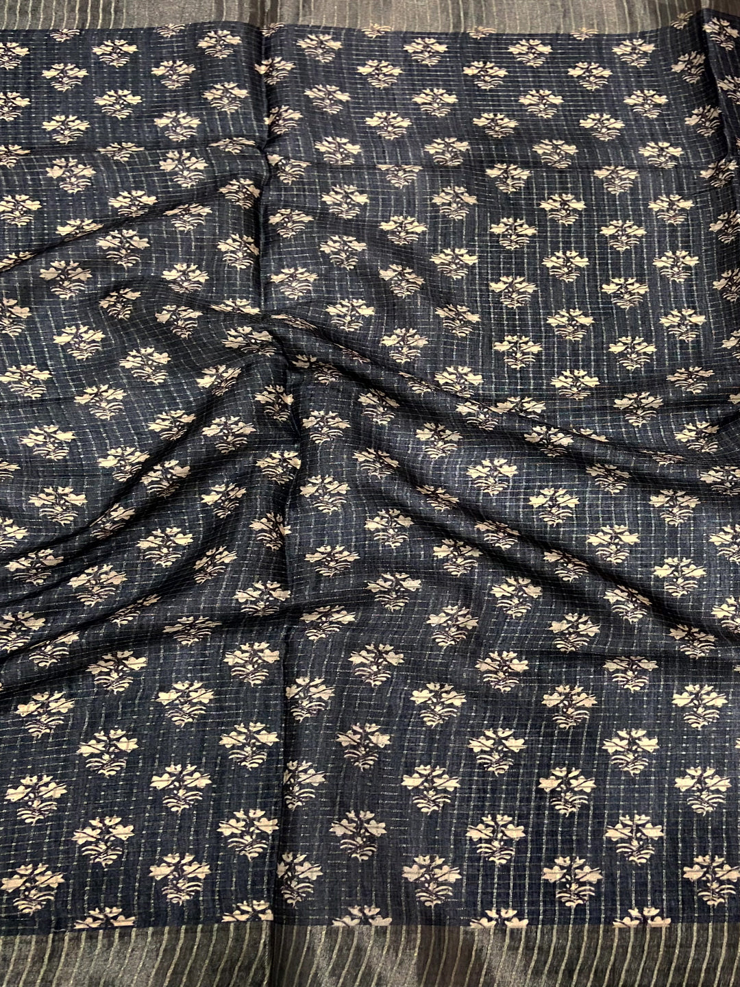 Radiant Dark Blue Soft Silk Digital Print Saree