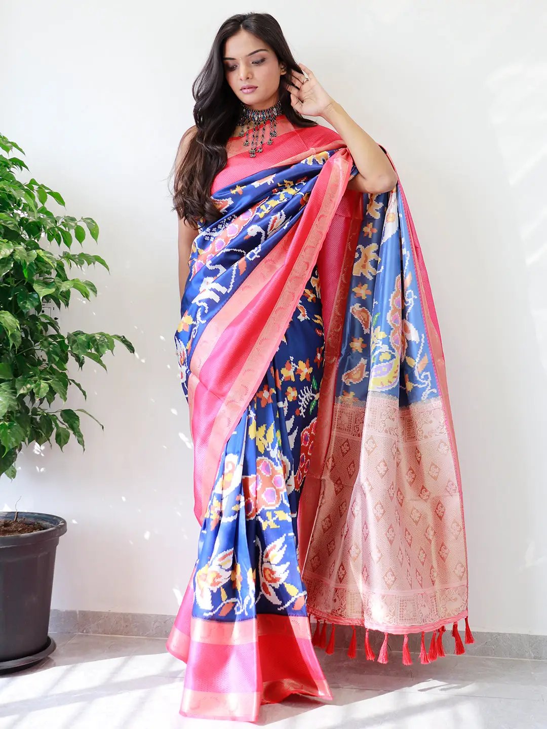 Traditional Soft Silk Saree with Gadwal Border Design