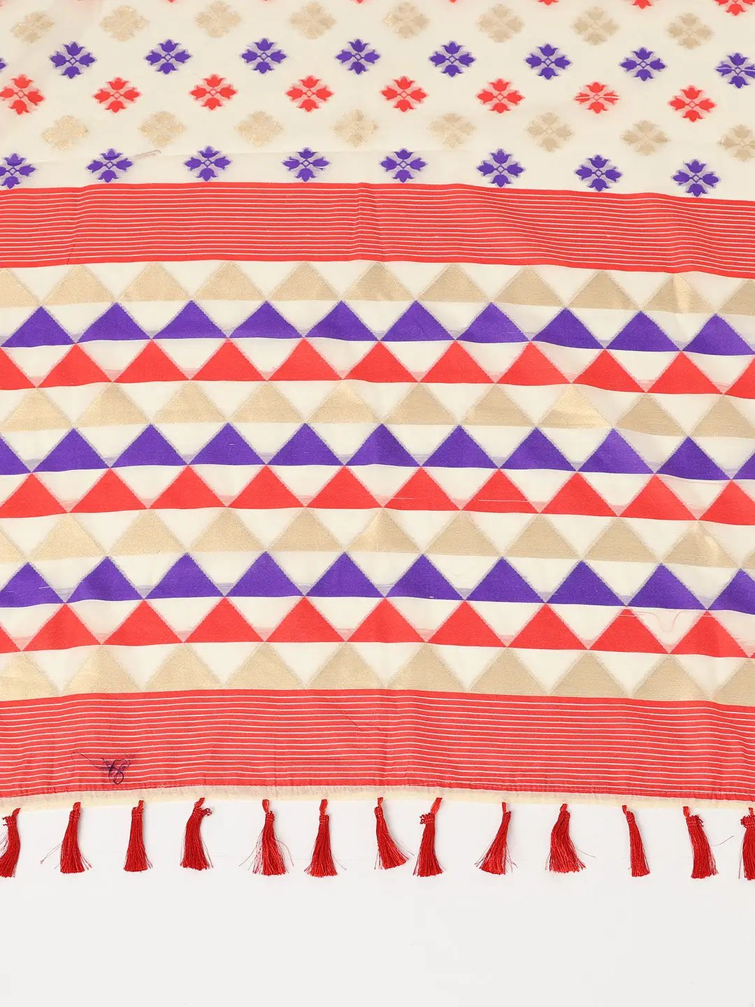 Dhakai Jamdani Cotton Silk Saree