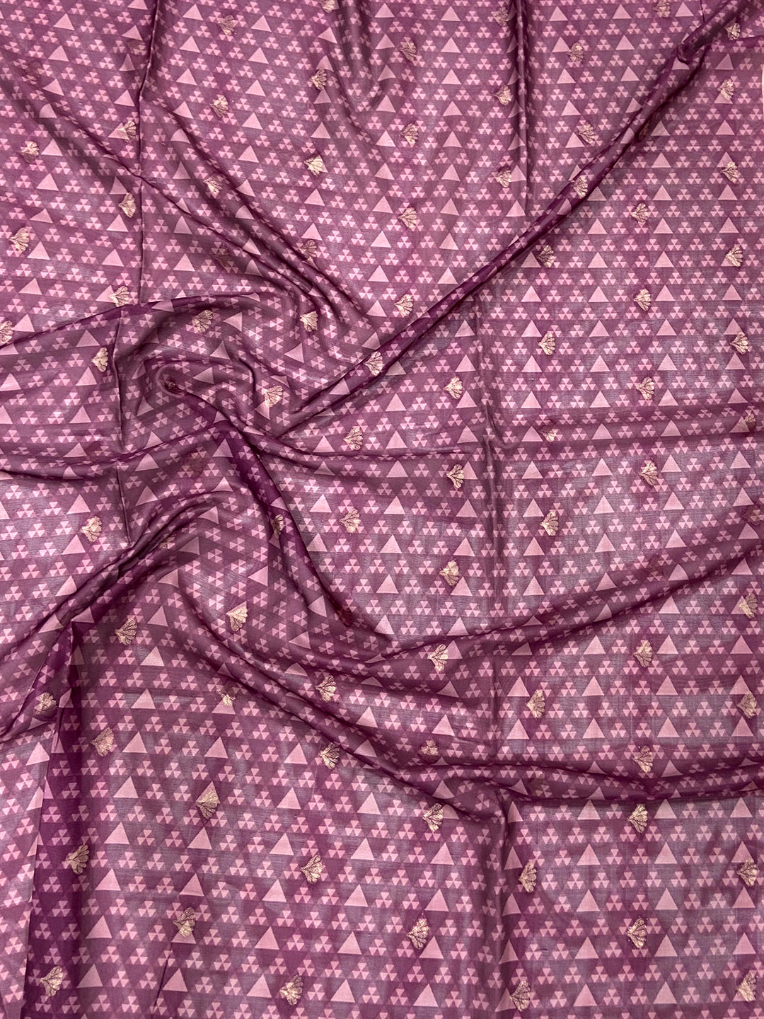 Mauve Kalamkari Ombre Crepe Silk Saree