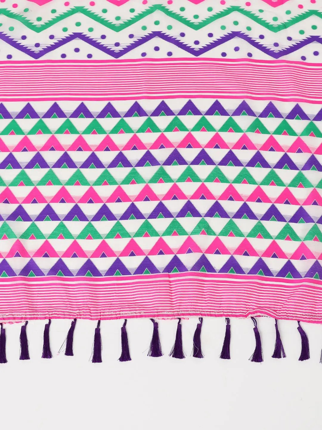 Dhakai Jamdani Cotton Silk Saree