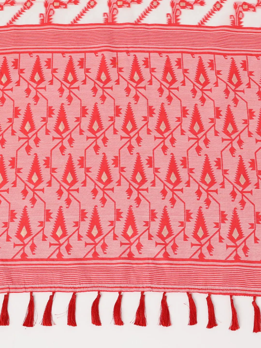 Dhakai Jamdani Cotton Silk Saree