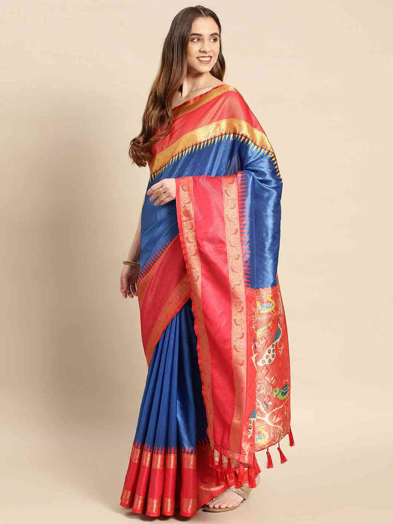 Exclusive Ganga Jamuna Pattu Border Banarasi Soft Silk Saree