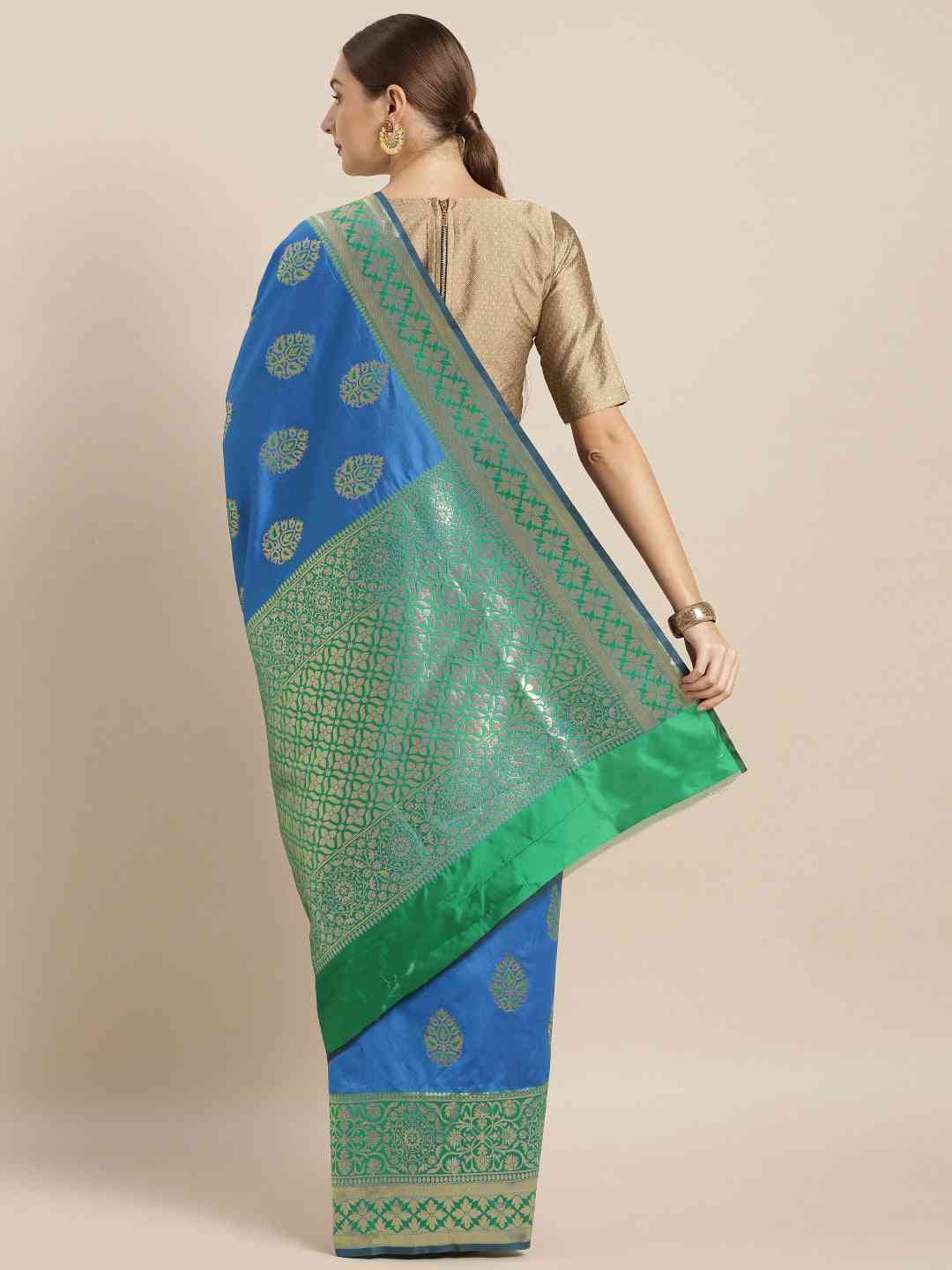 Banarasi Royal Blue Colour Silk saree