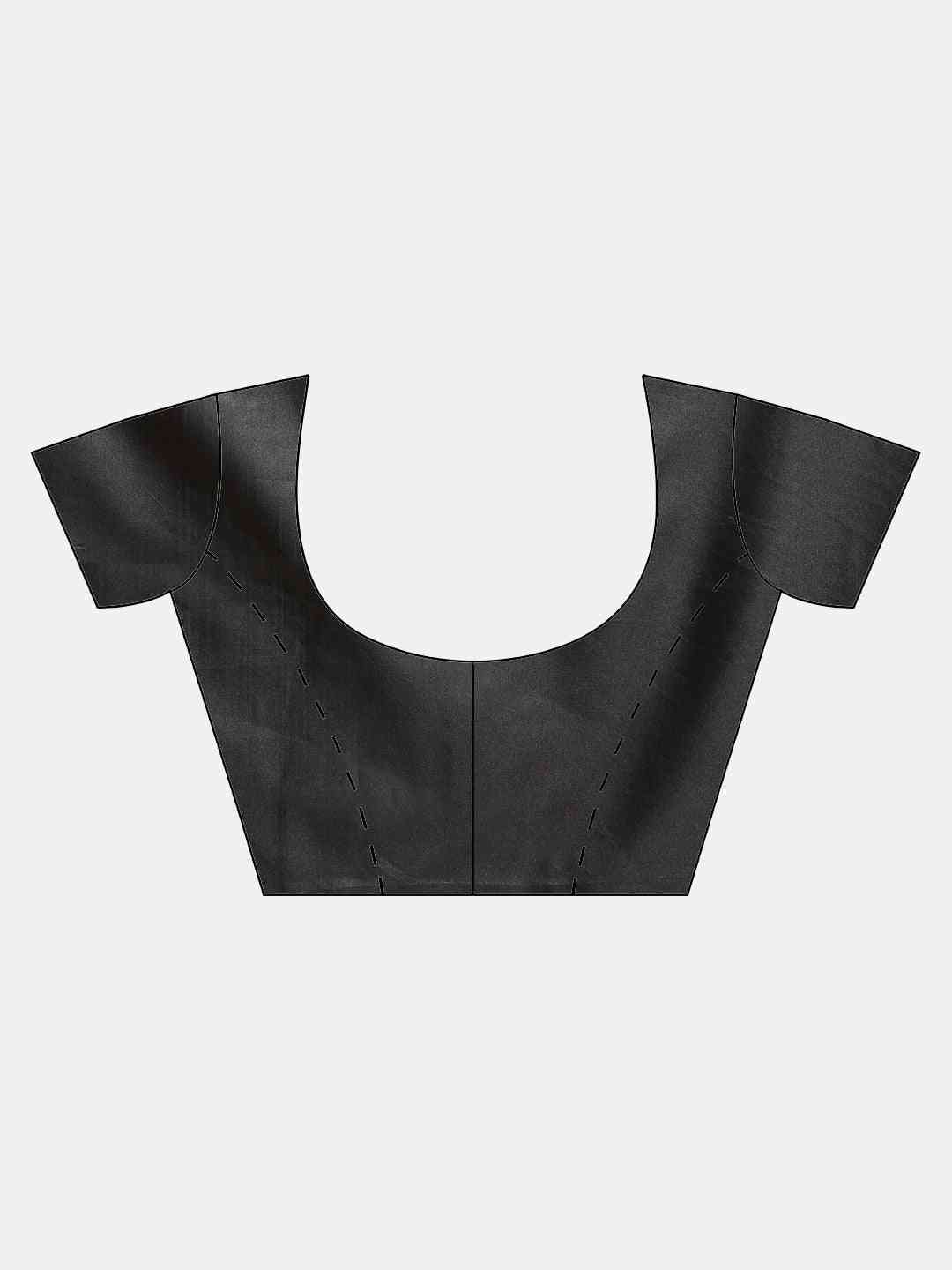 Banarasi Black Geometric Design Silk Cotton Saree