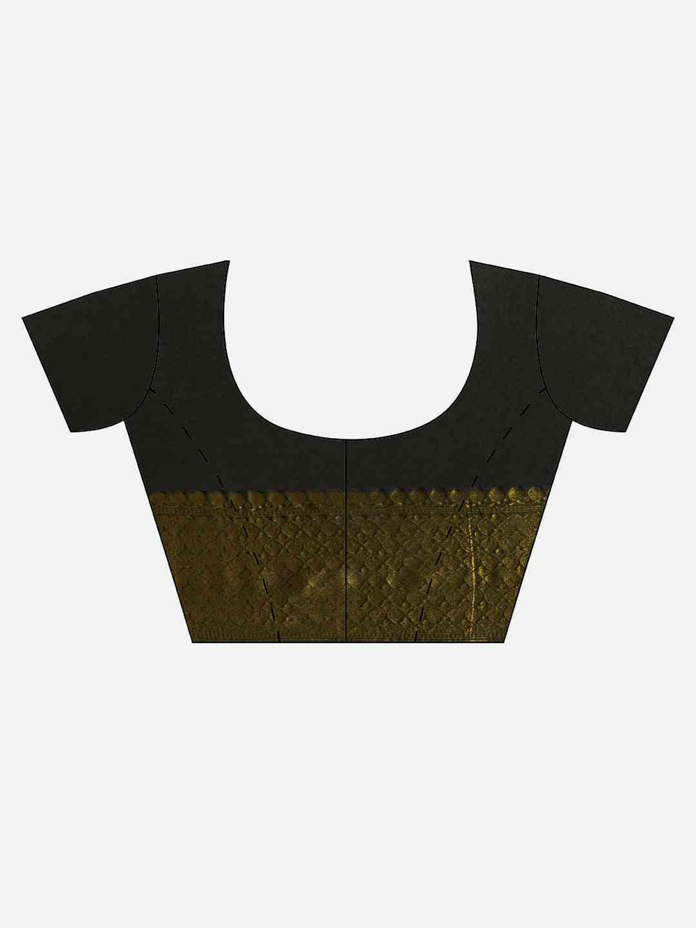 Banarasi Black Silk Cotton Saree with Ethnic Motifs