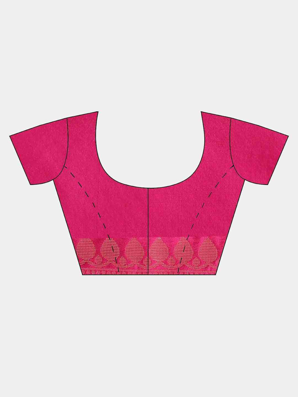 Banarasi Geometric Printed Purple Zari Silk Saree