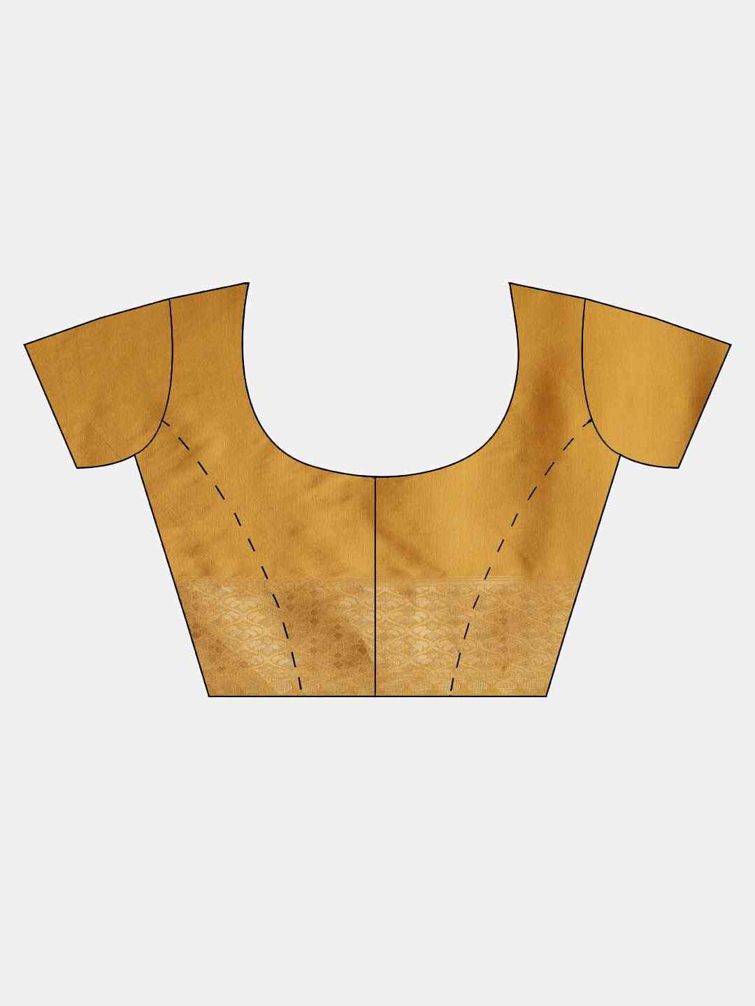 Banarasi Honey Yellow Colour Geometric Silk Saree