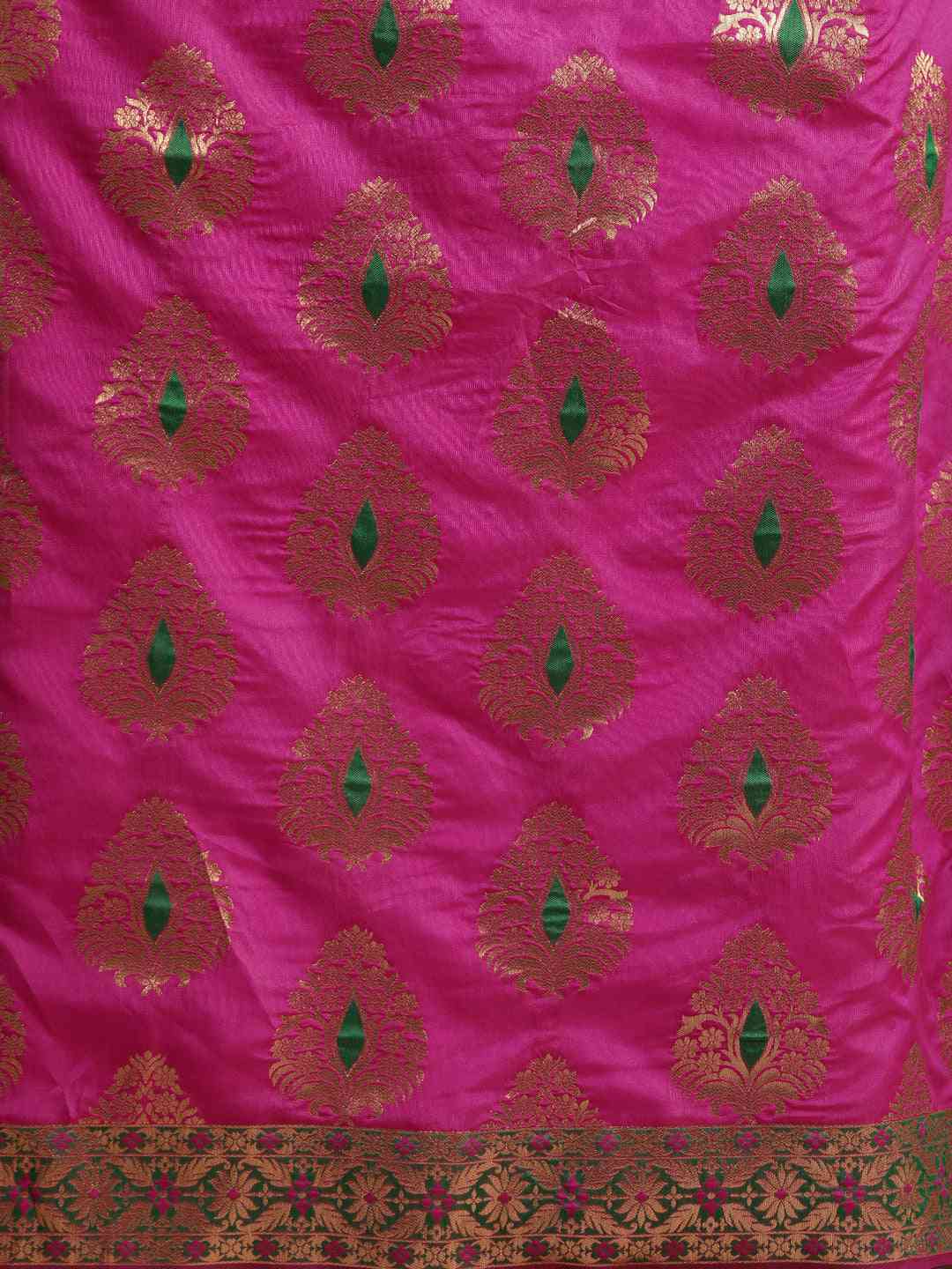 Rani Colour Silk Woven Design Banarasi Saree