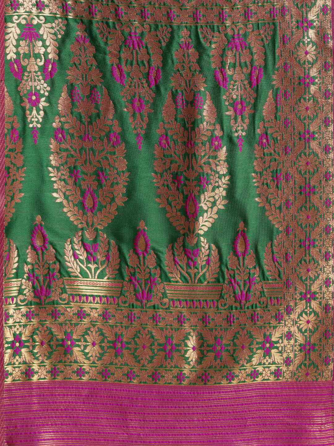 Rani Colour Silk Woven Design Banarasi Saree