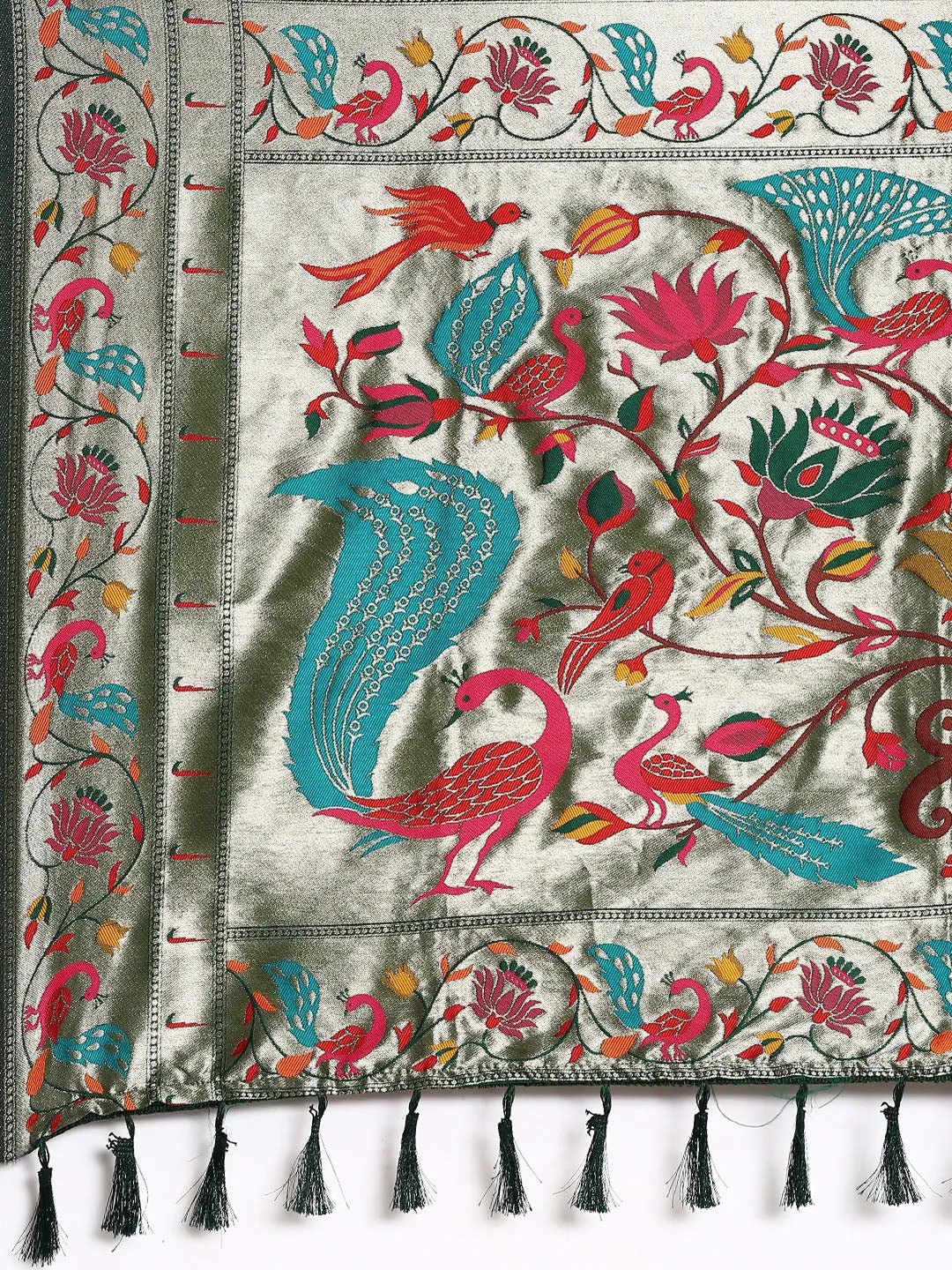 Exquisite Yevla Paithani Minakari Work Silk Saree