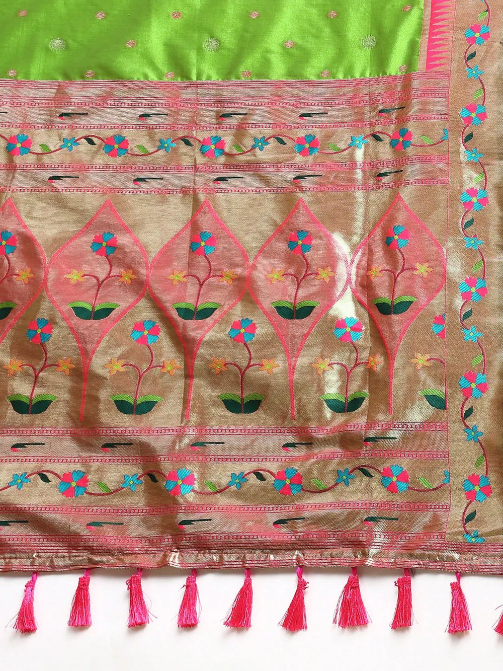 Yevla Paithani Minakari Silk Saree