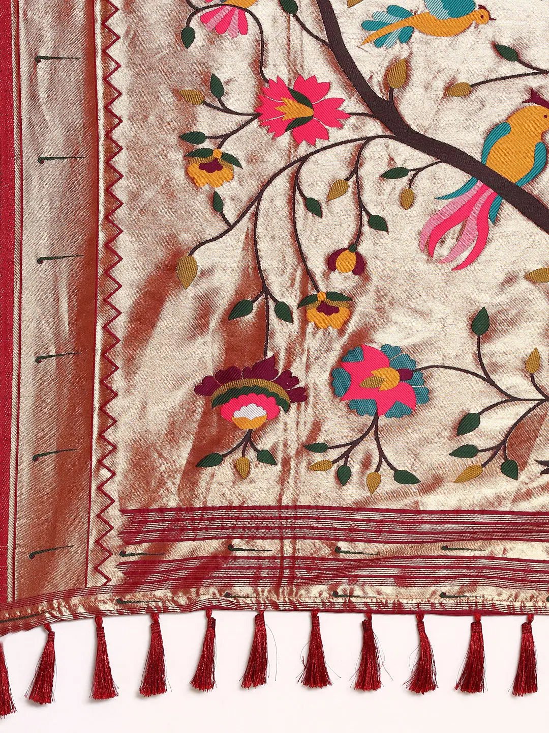 Exquisite Yevla Paithani Minakari Work Silk Saree