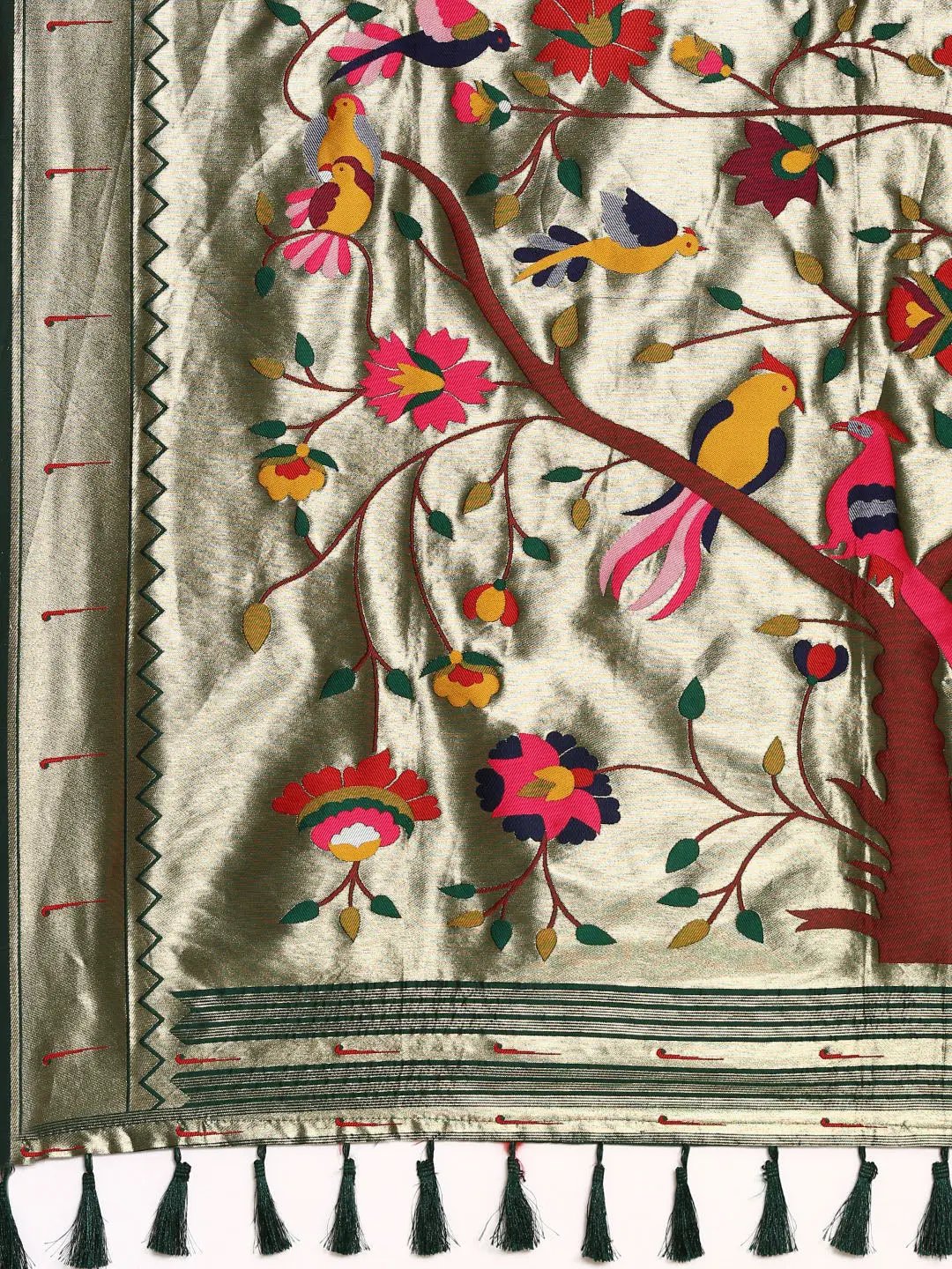 Exquisite Yevla Paithani Minakari Work Silk Saree