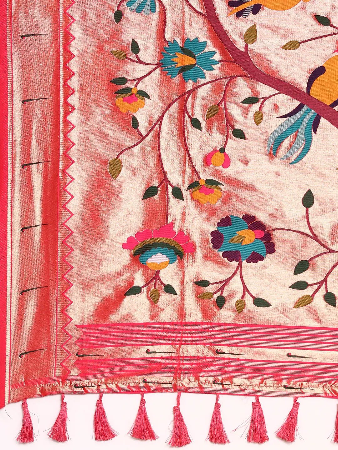 Exquisite Yevla Paithani Minakari Work Silk Saree