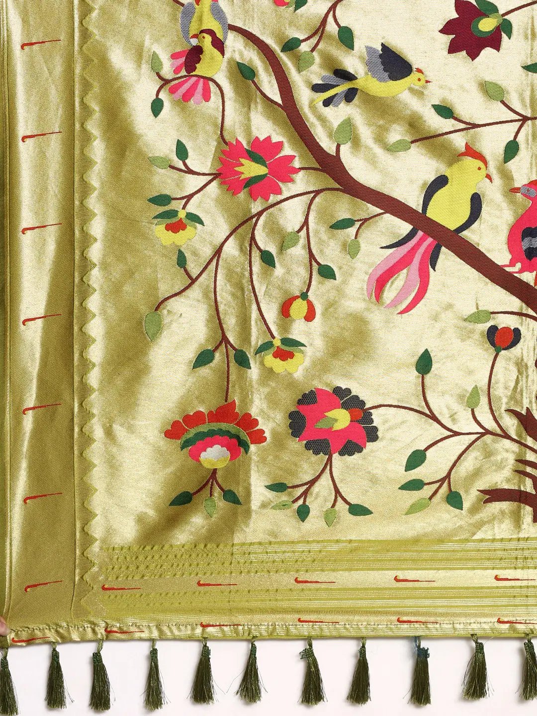 Exquisite Yevla Paithani Minakari Work Silk Saree
