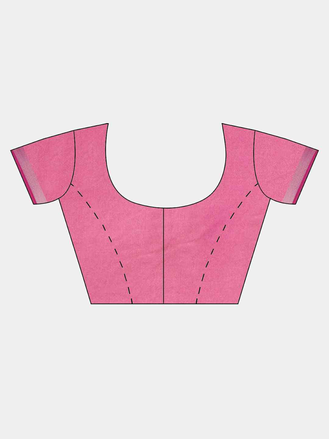 Orange Colour Solid Linen Blend Saree With Zari Border