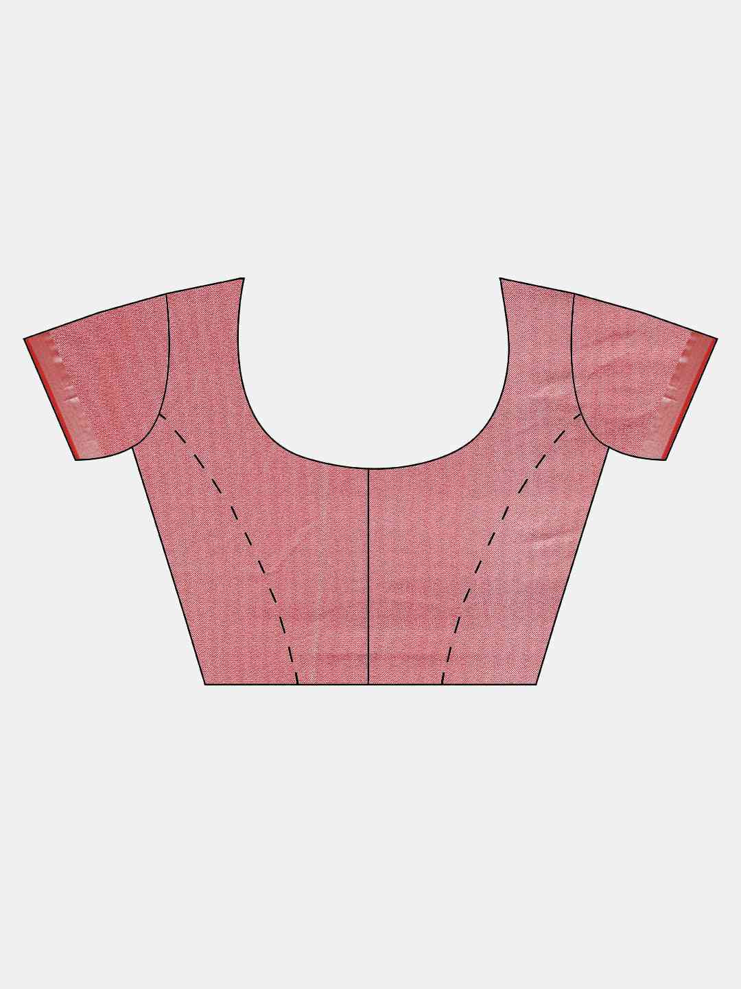 Latest Red Colour Solid Linen Blend Saree