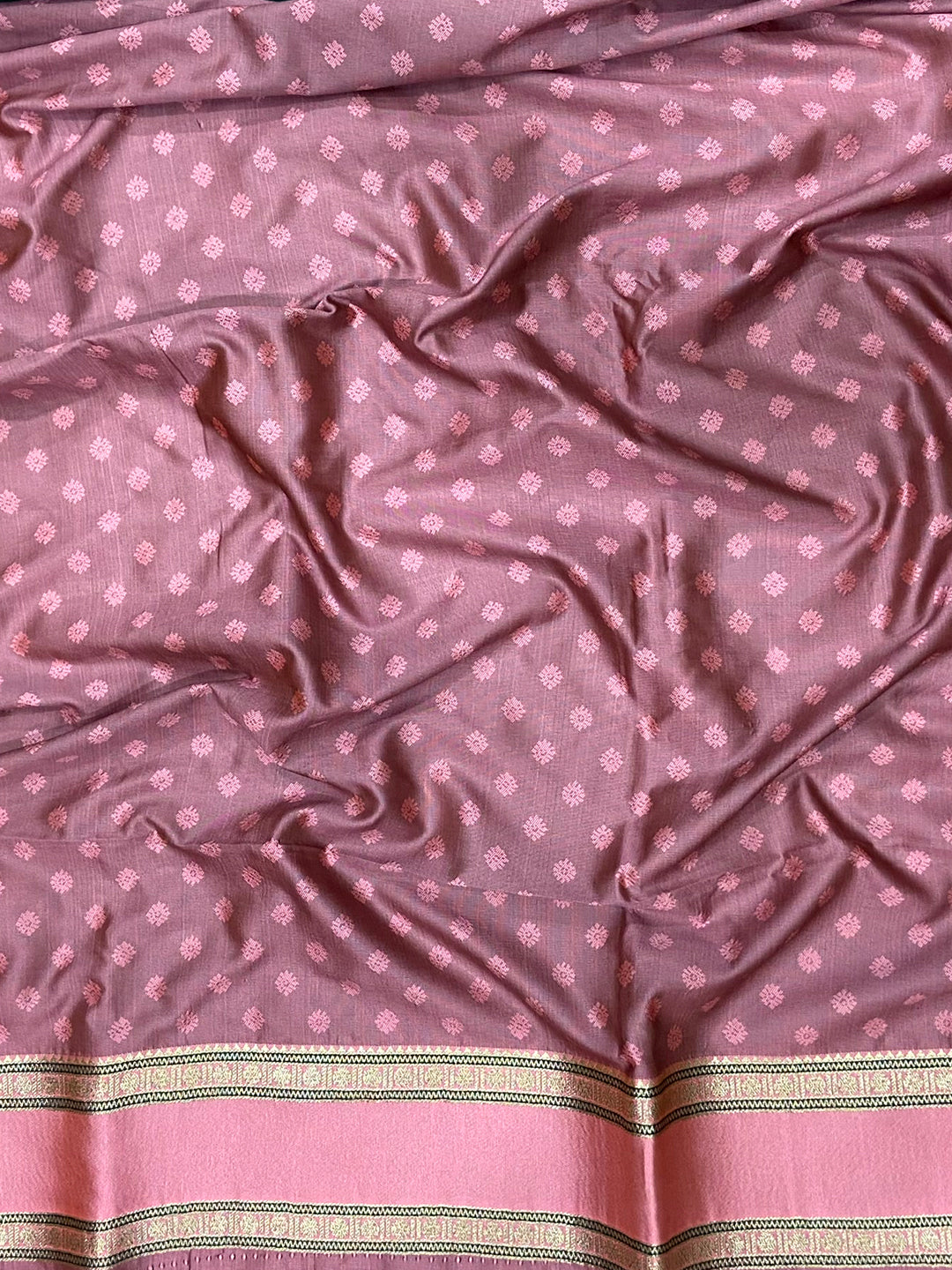 Bottle Green Soft Silk Floral Butta Saree