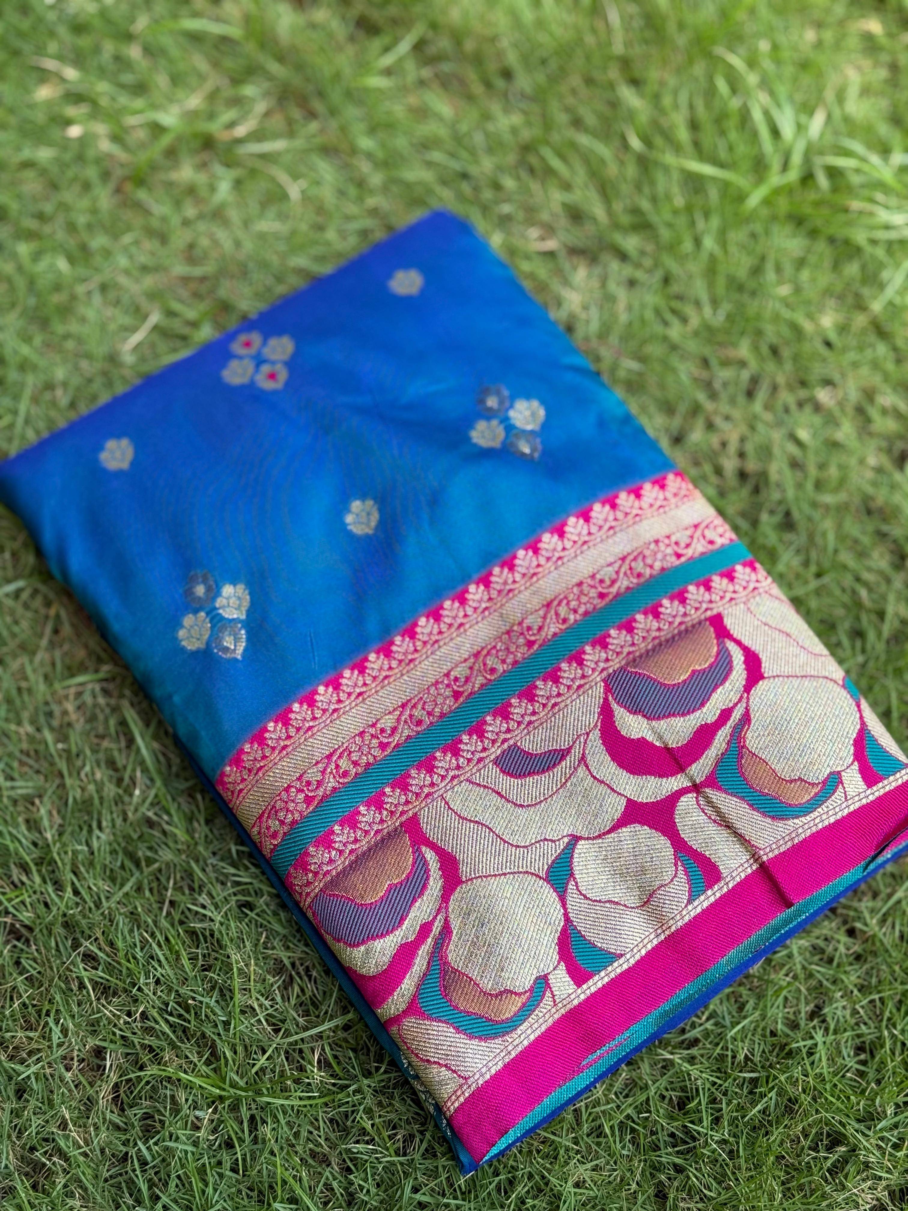 Royal Blue Soft Silk Kanjivaram Saree